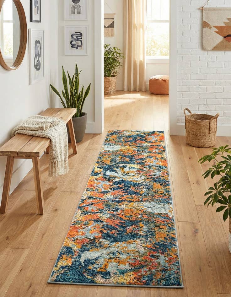 Detail image of 2' x 8'  Washable Vivid Runner Rug