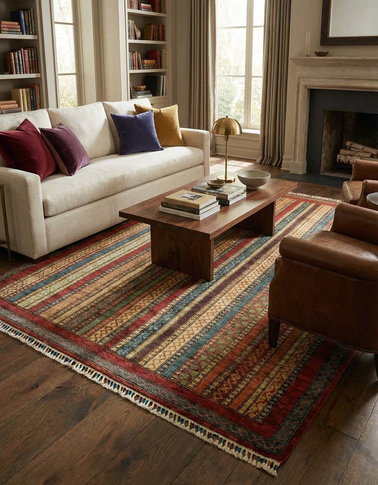 Detail image of  5' 2 x 6' 5  Hand Knotted Ariana Ziegler Rug