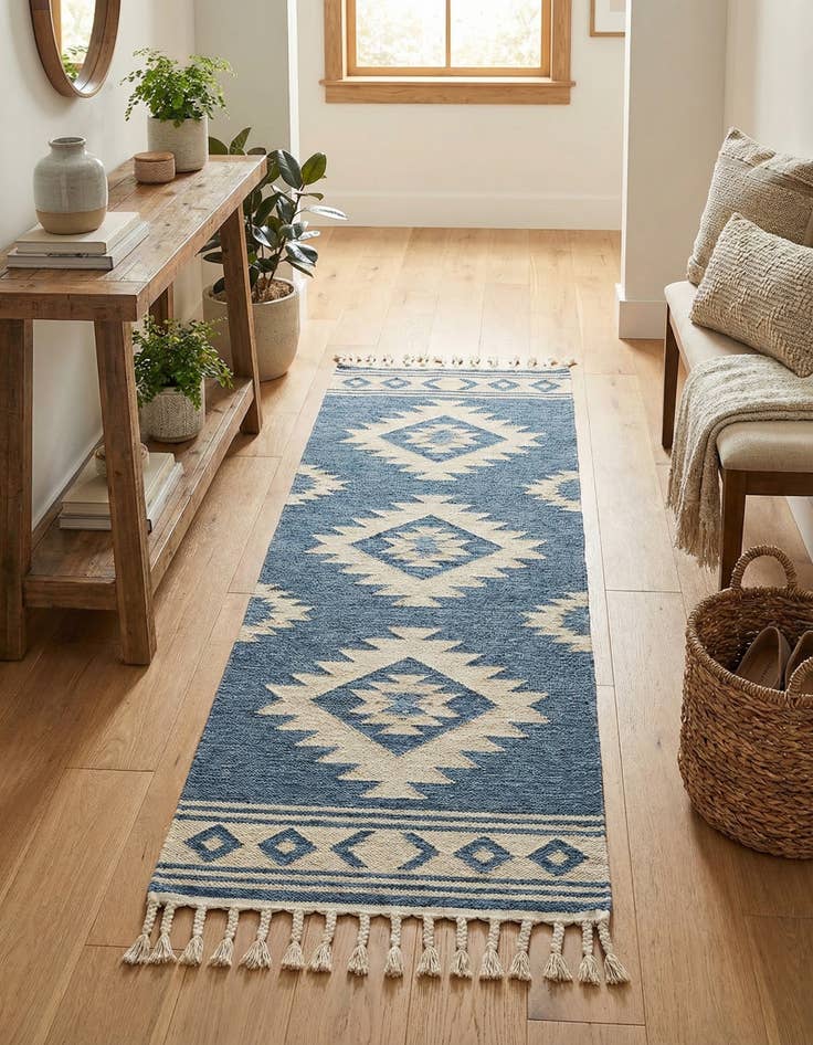 Detail image of  2' 2 x 6' 1  Hand Woven Arizona Wool Runner Rug