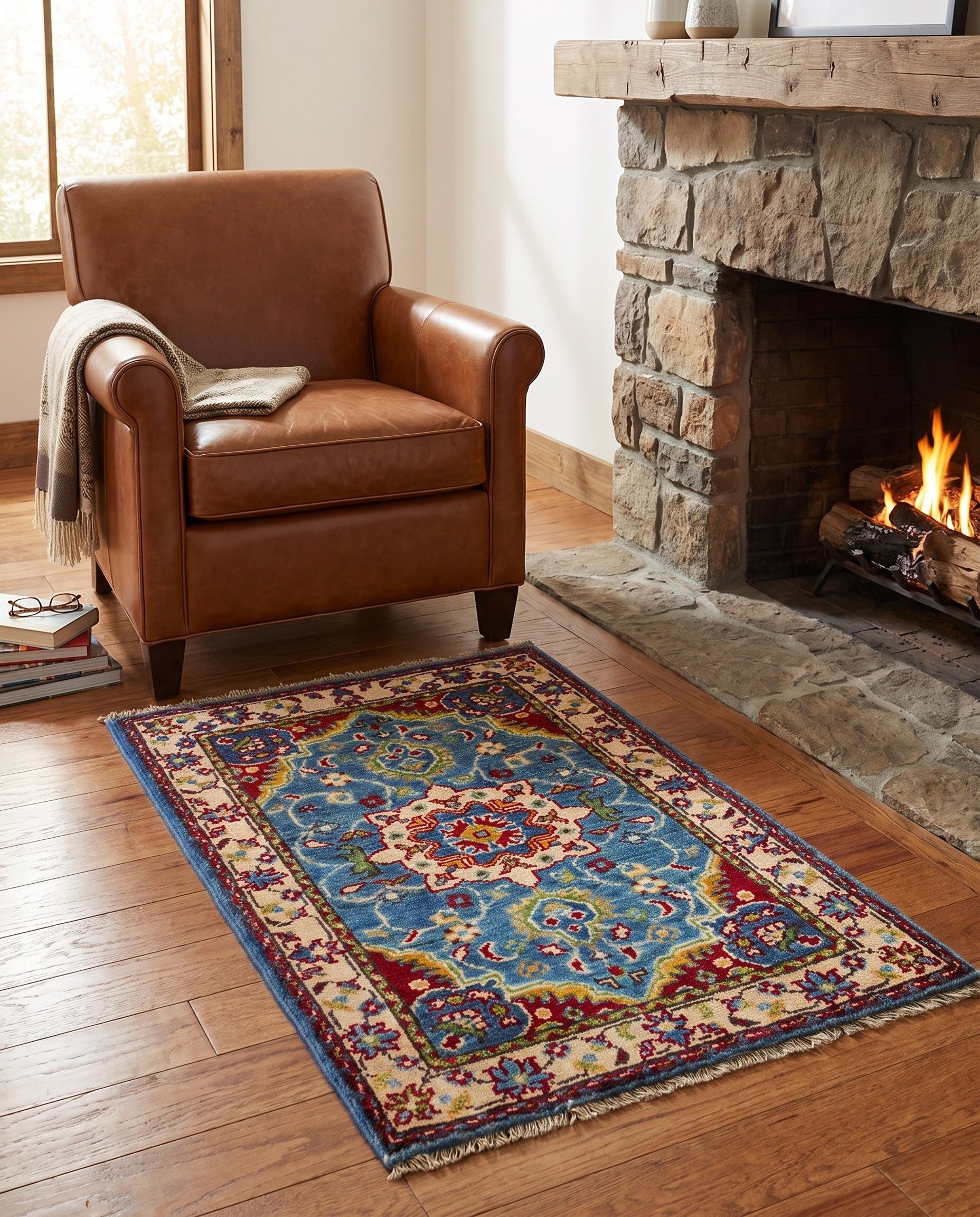 1' 10 x 2' 11 Hand Knotted Kazak Rug