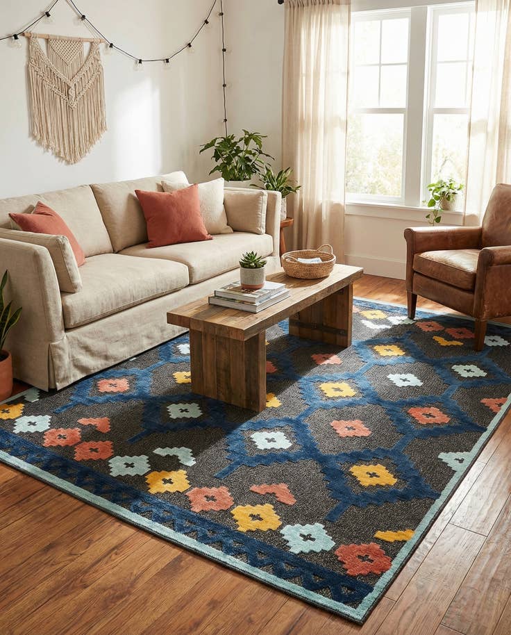 Detail image of 7' 10 x 10' Easy-Clean Belize Indoor / Outdoor Rug