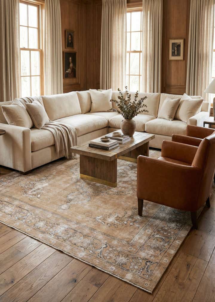 9' 4 x 12' Hand Knotted Ultra Vintage Persian Wool Rug