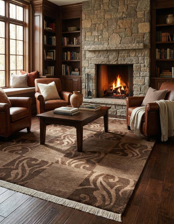 Detail image of  5' 8 x 7' 11  Hand Knotted Darya Wool Rug