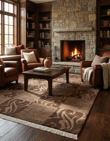 5' 8 x 7' 11 Hand Knotted Darya Wool Rug