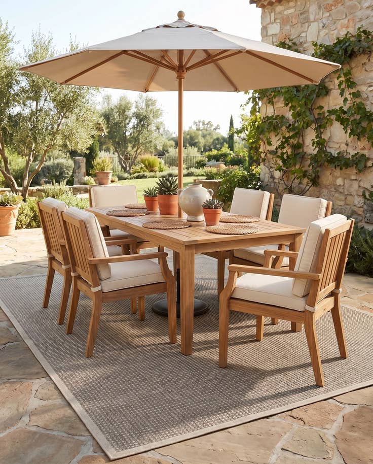 Detail image of 10' x 14' Easy-Clean Border Indoor / Outdoor Rug