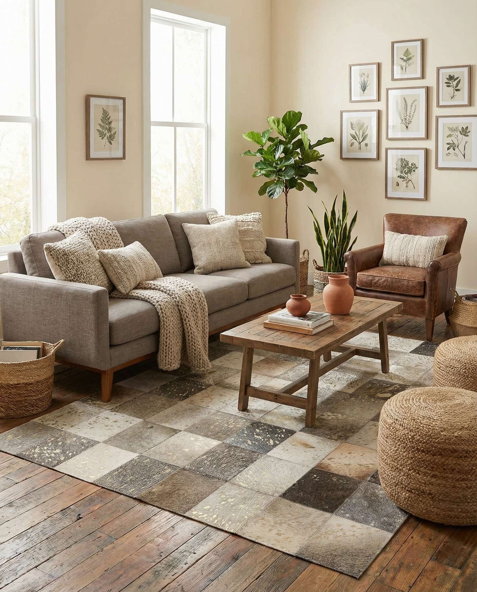 4' x 5' 11 Cowhide - Patchwork Rug