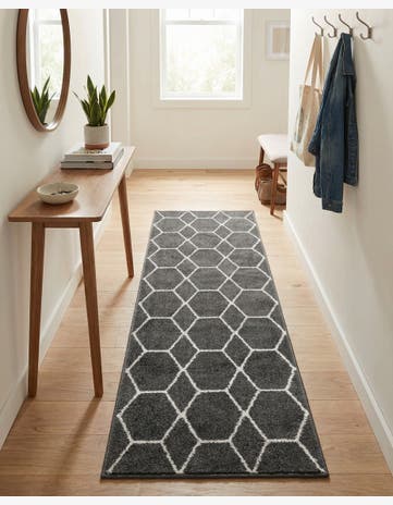 2' x 5' 3 Lattice Frieze Runner Rug