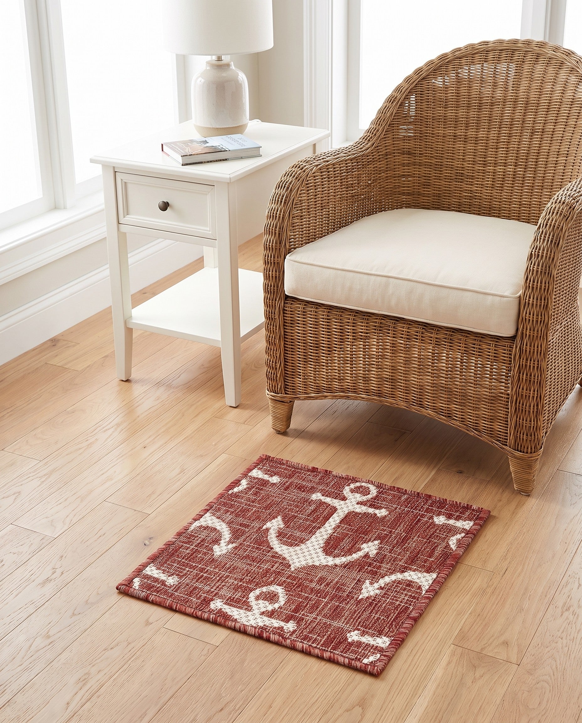 1' 4 x 1' 4 Easy-Clean Coastal Indoor / Outdoor Sample Rug