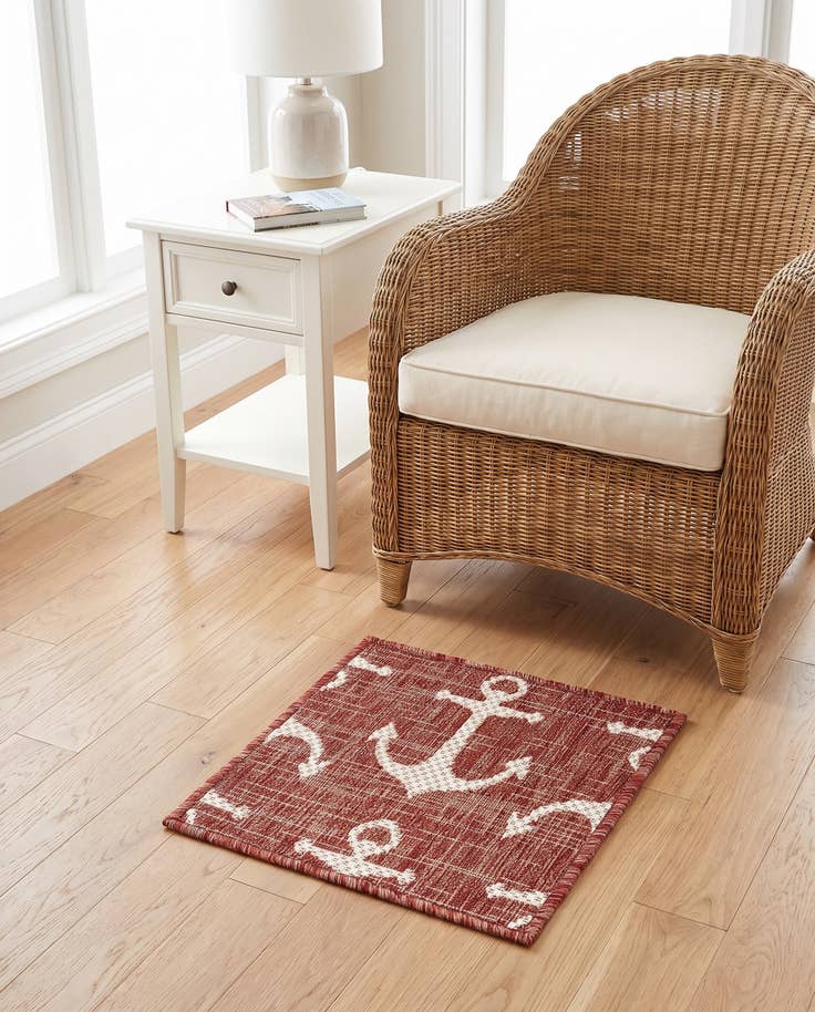 Detail image of 1' 4 x 1' 4 Easy-Clean Coastal Indoor / Outdoor Sample Rug