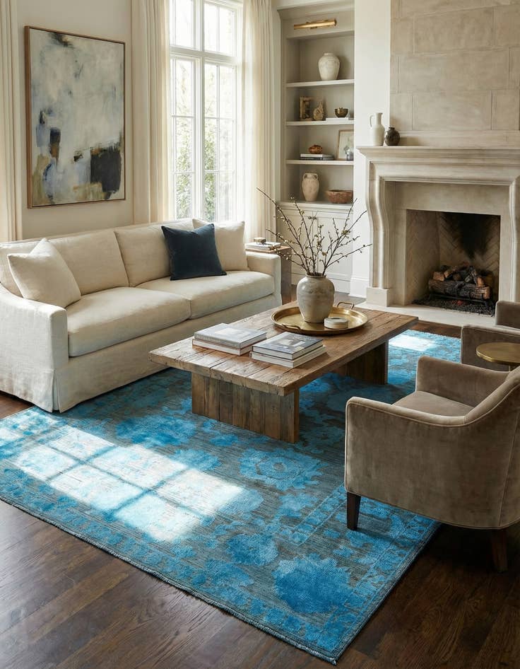 Detail image of 9' x 12' 1 Hand Knotted Oushak Wool Rug