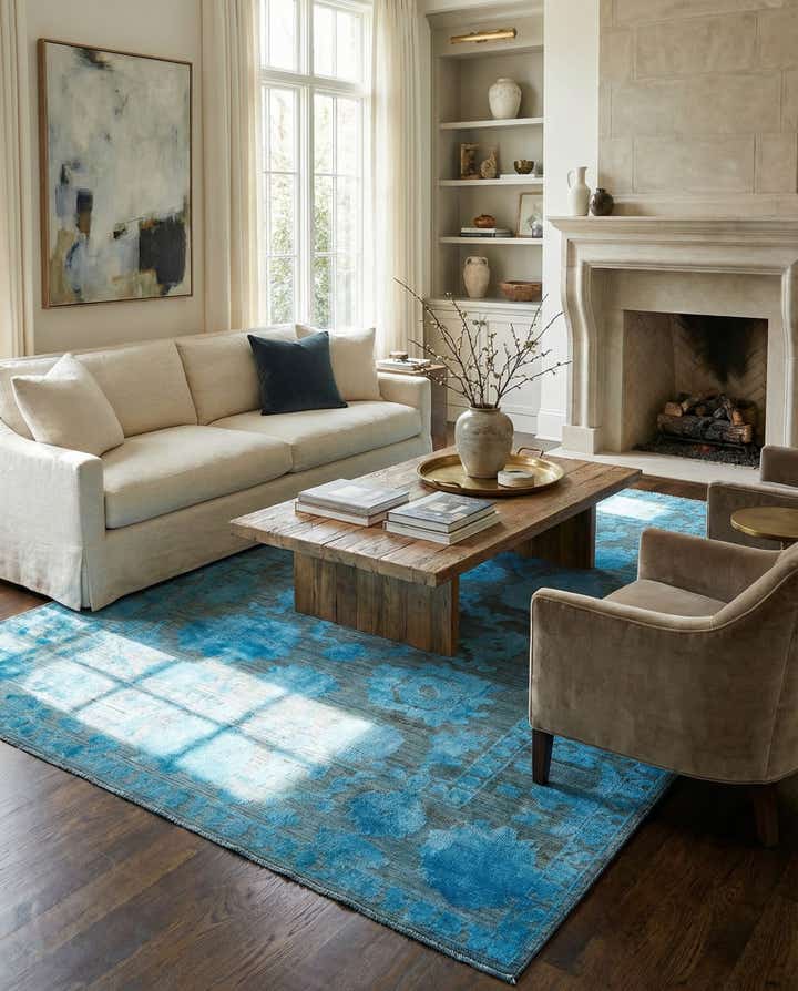 9' x 12' 1 Hand Knotted Oushak Wool Rug