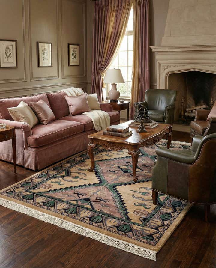 5' 2 x 7' 8 Hand Knotted Bokhara Oriental Rug