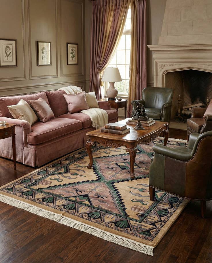 Detail image of 5' 2 x 7' 8 Hand Knotted Bokhara Oriental Rug