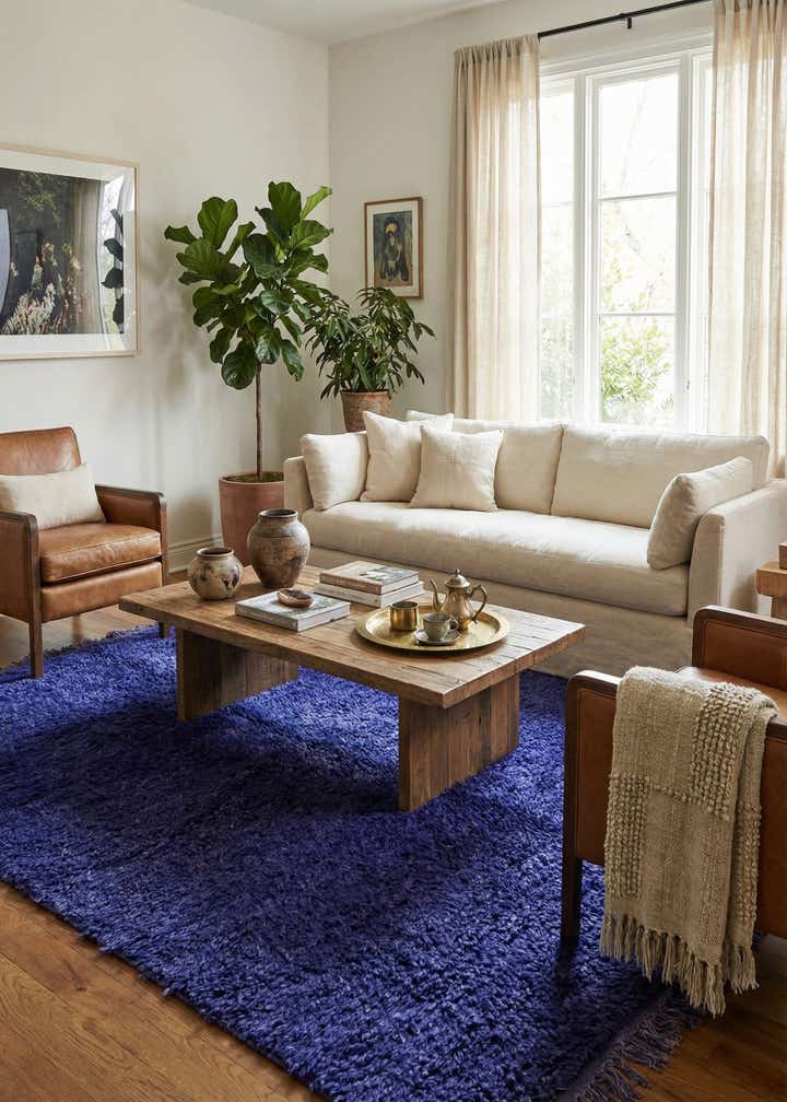 5' x 5' 10 Hand Knotted Moroccan Wool Rug