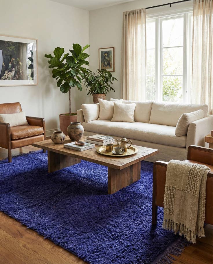 Detail image of 5' x 5' 10 Hand Knotted Moroccan Wool Rug