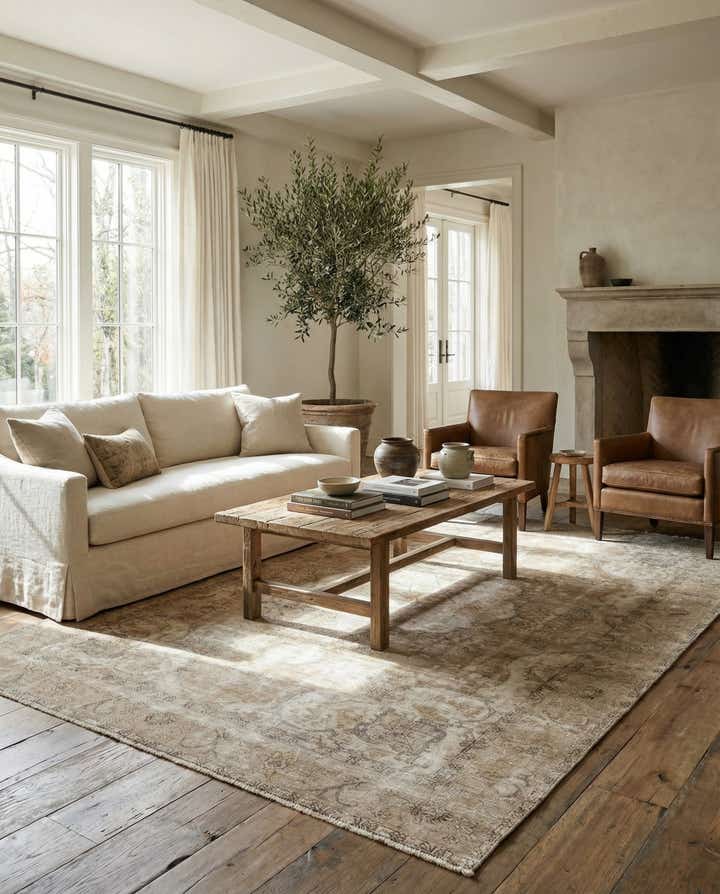 6' 8 x 9' 4 Hand Knotted Ultra Vintage Persian Wool Rug