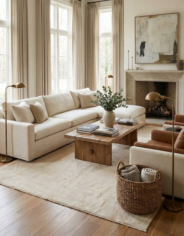 Detail image of  7' 6 x 10'  Hand Knotted Oushak Wool Rug