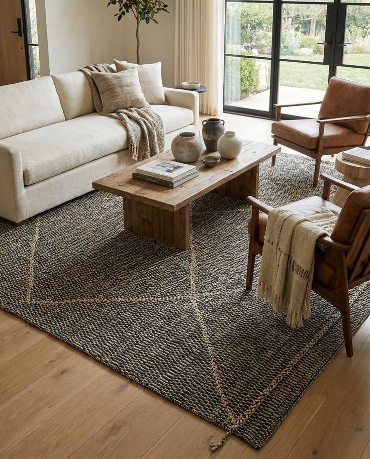 Detail image of 7' 4 x 10' 2 Hand Knotted Darya Wool Rug