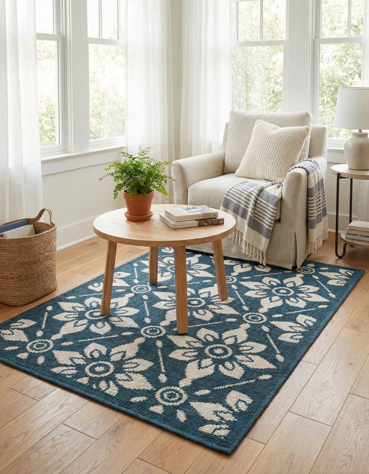 Detail image of  2' x 3'  Washable Lattice Indoor / Outdoor Rug