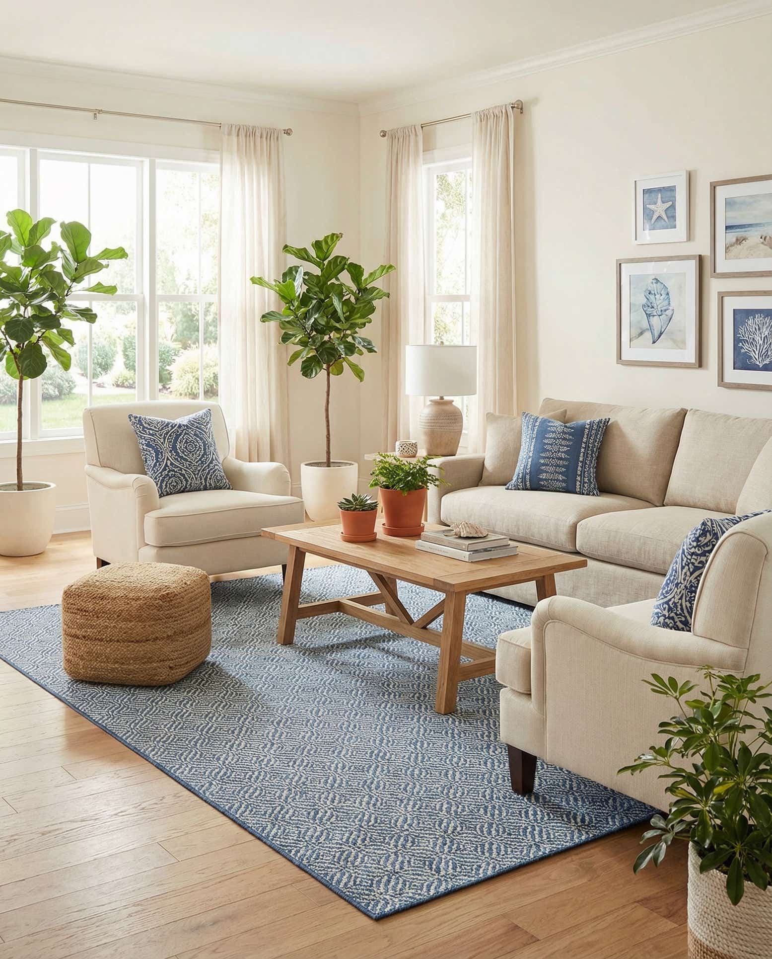 7' 10 x 11' Easy-Clean Trellis Indoor / Outdoor Rug