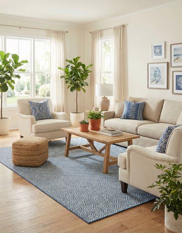 7' 10 x 11' Easy-Clean Lattice Indoor / Outdoor Rug
