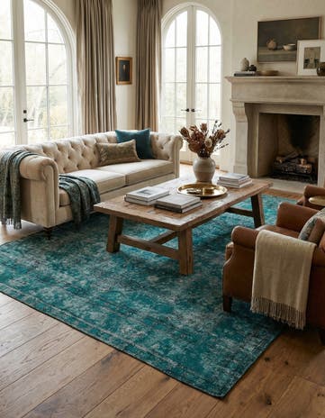 6' 10 x 9' 8 Hand Knotted Ultra Vintage Persian Wool Rug