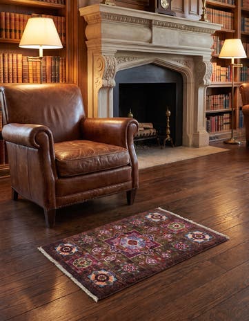 2' x 3' 3 Hand Knotted Mamluk Ziegler Rug