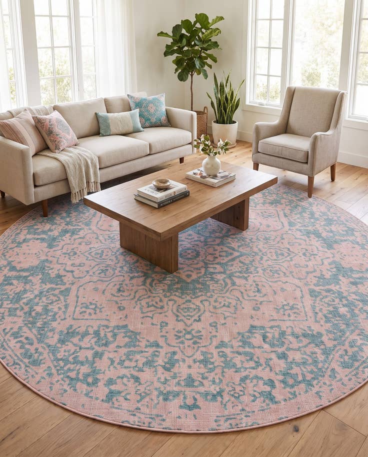 Detail image of 10' 8 x 10' 8 Easy-Clean Jill Zarin Dubai Indoor / Outdoor Round Rug