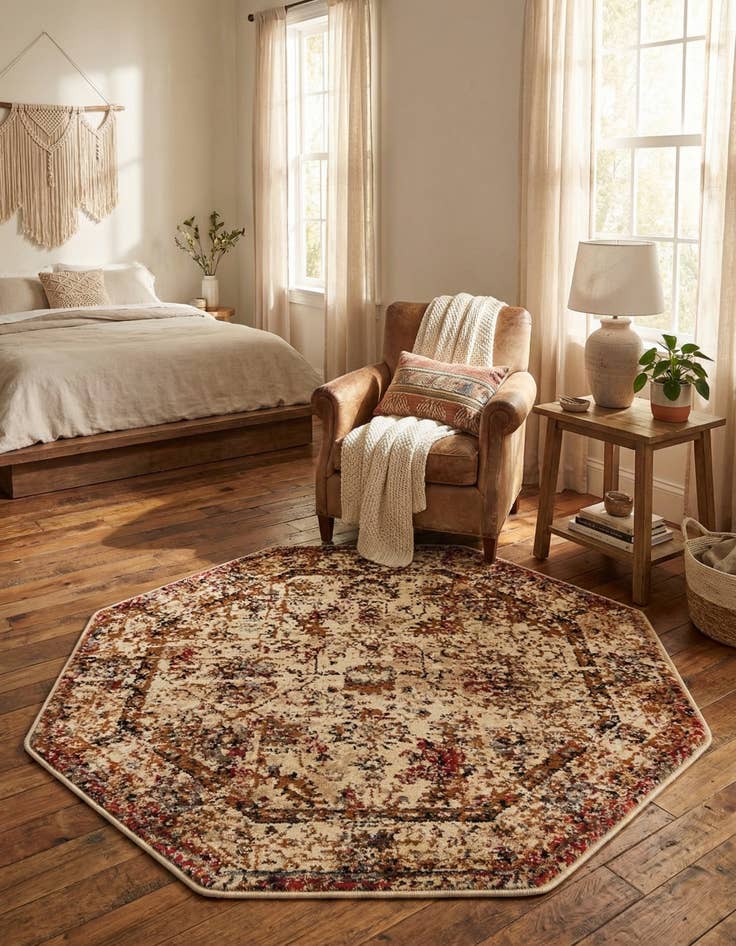 Detail image of 3' x 3' Saturn Octagon Rug