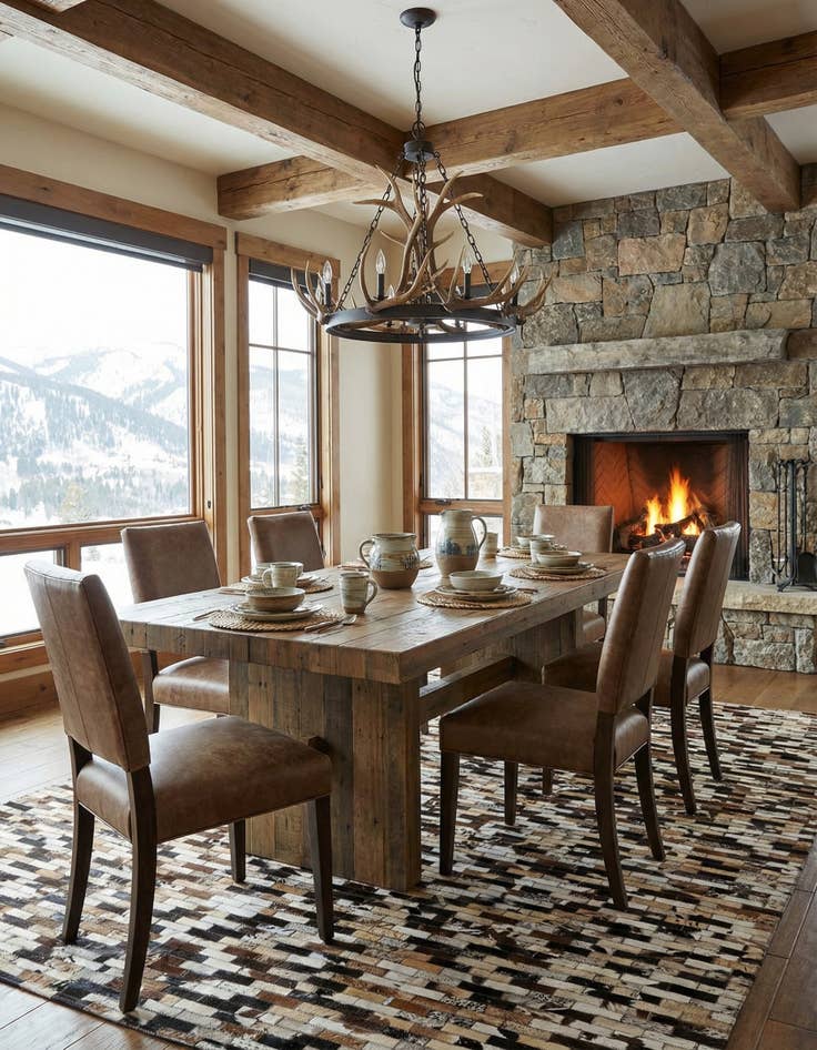 Detail image of  5' 2 x 7' 10 Cowhide - Patchwork Rug