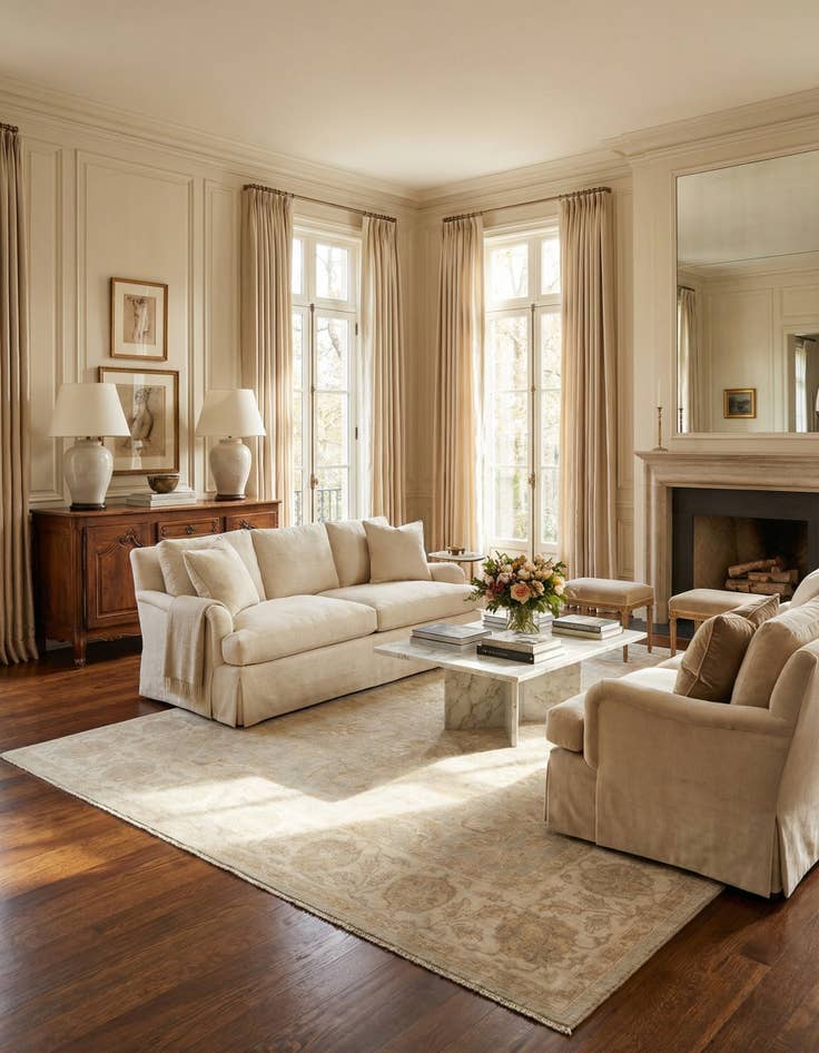 Detail image of 7' 11 x 10'  Hand Knotted Ziegler Rug