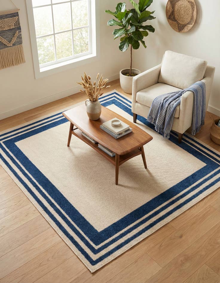 Detail image of 5' 3 x 5' 3 Easy-Clean Aruba Indoor / Outdoor Square Rug