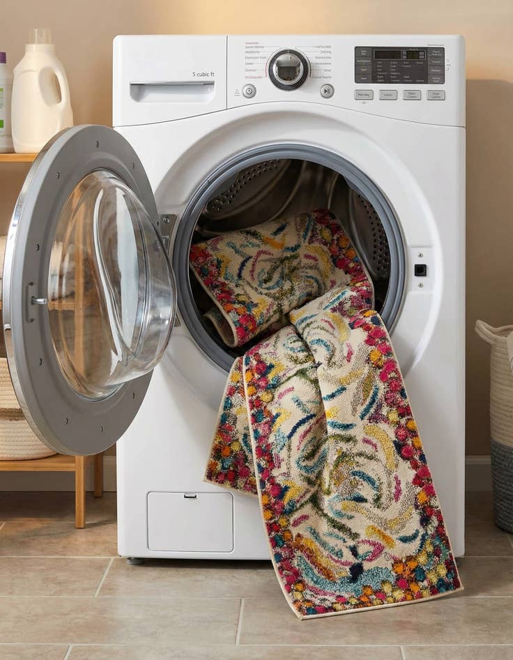 Detail image of  2' 7 x 12'  Washable Vivid Runner Rug