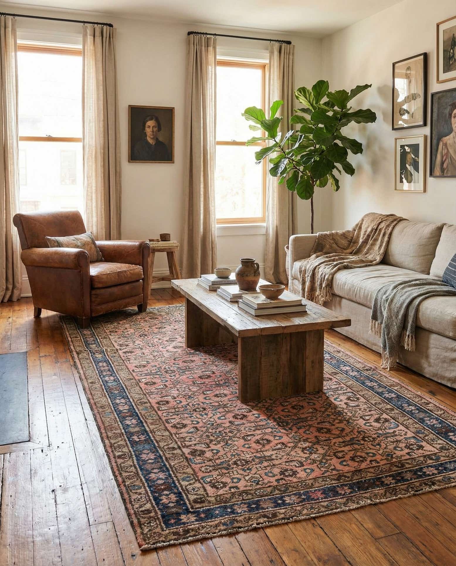 4' 4 x 9' 3 Hand Knotted Ultra Vintage Persian Wool Runner Rug