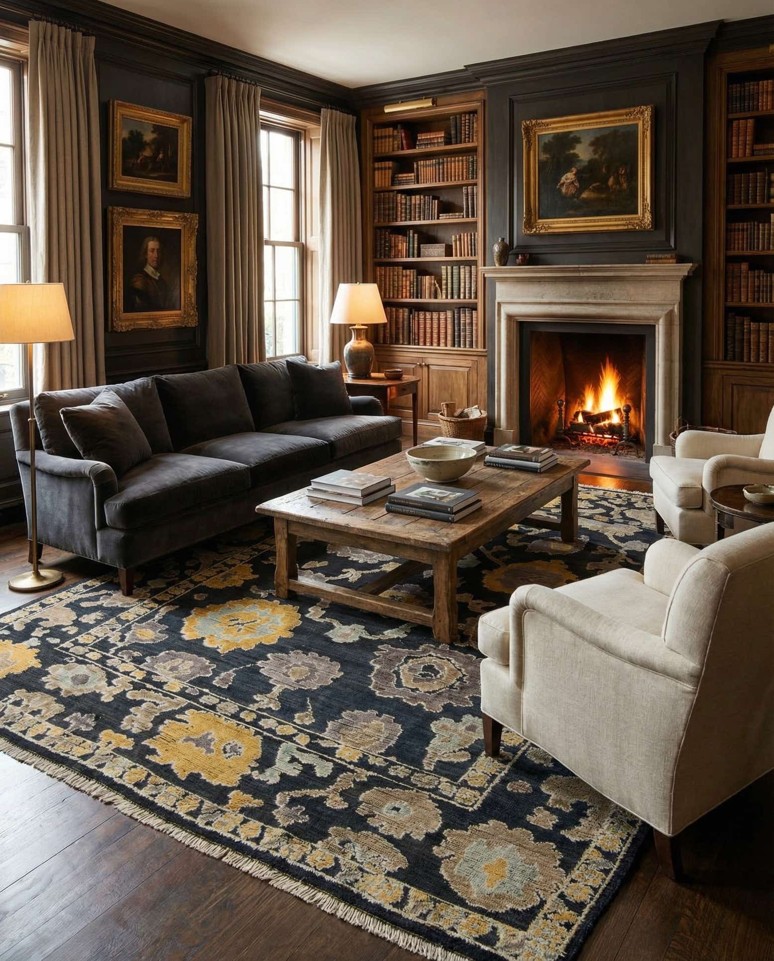 9' x 12' 2 Hand Knotted Oushak Wool Rug