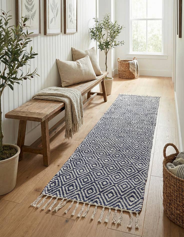 Detail image of  2' 2 x 12'  Hand Woven Braided Jute Runner Rug