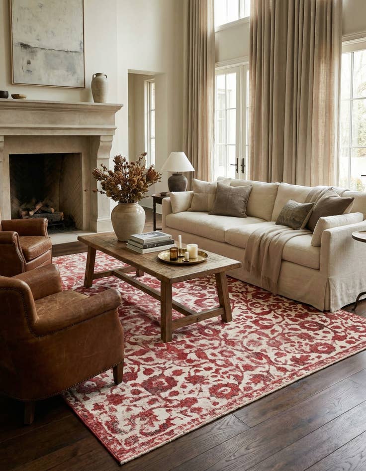 Detail image of 7' 7 x 11'  Hand Knotted Ultra Vintage Persian Wool Rug