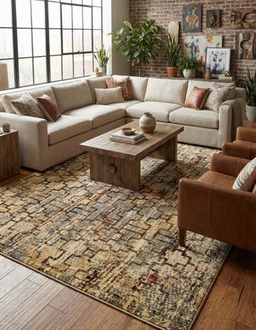 Beige Cream Saturn Rug