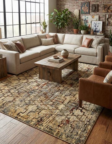 Beige Cream Saturn Rug