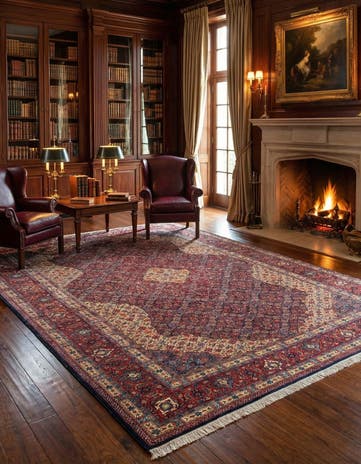 7' 9 x 10' 10 Hand Knotted Tabriz Persian Wool Rug