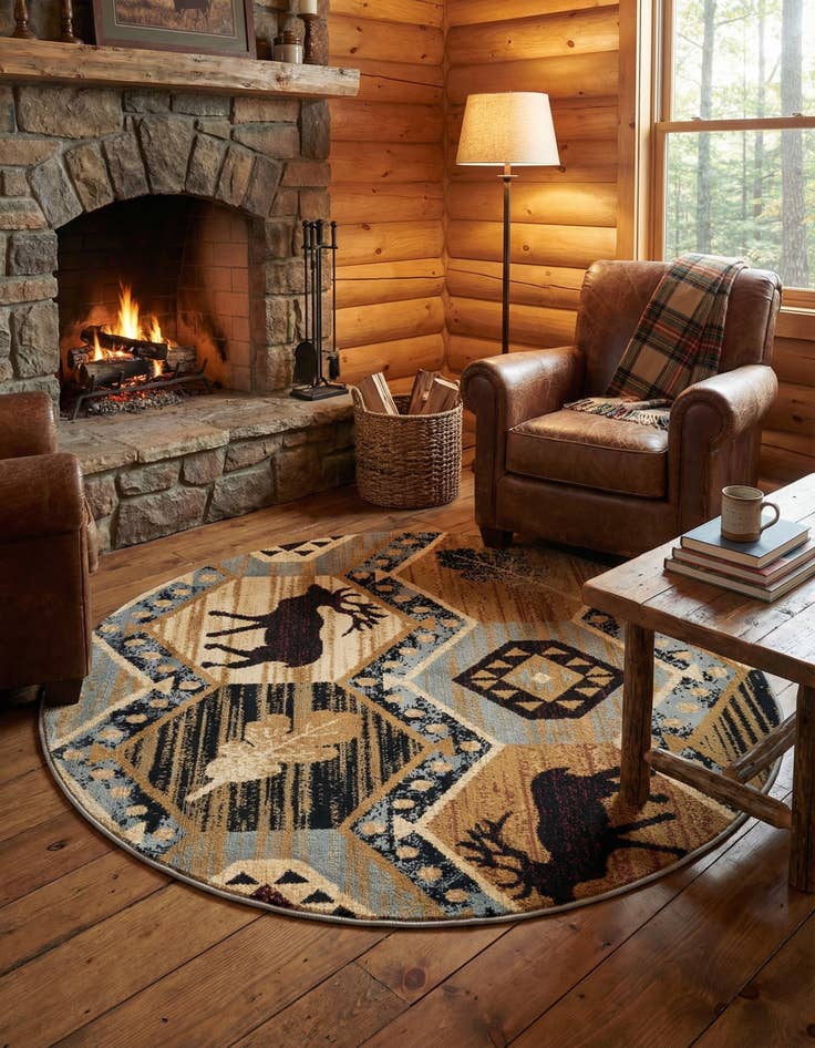 Detail image of 4' x 4' Pioneer Round Rug