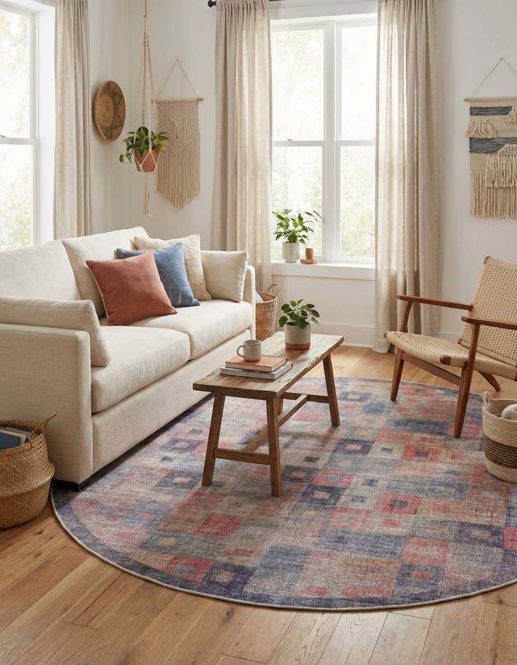 Detail image of 7' 10 x 7' 10  Washable Sisu Round Rug