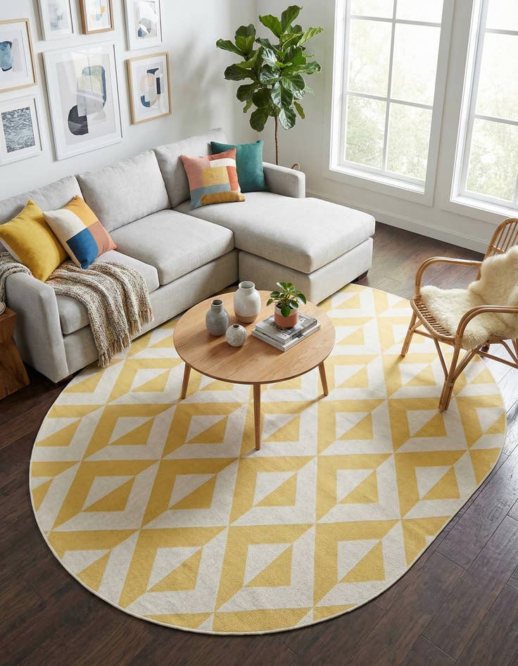 Detail image of 7' 10 x 10'  Washable Jill Zarin Napa Indoor / Outdoor Oval Rug