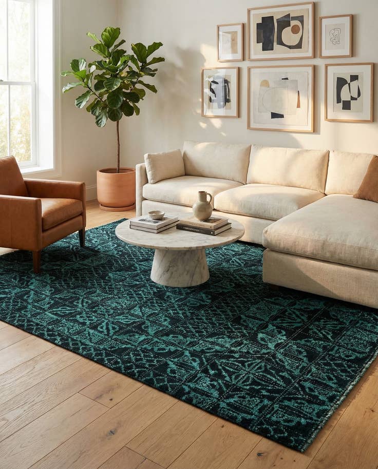 Detail image of 5' x 8' Hand Knotted Darya Rug