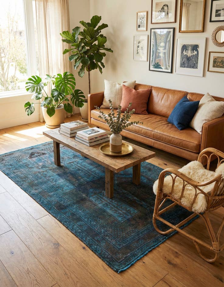 Detail image of 4' 2 x 6' 10  Hand Knotted Ultra Vintage Persian Wool Rug