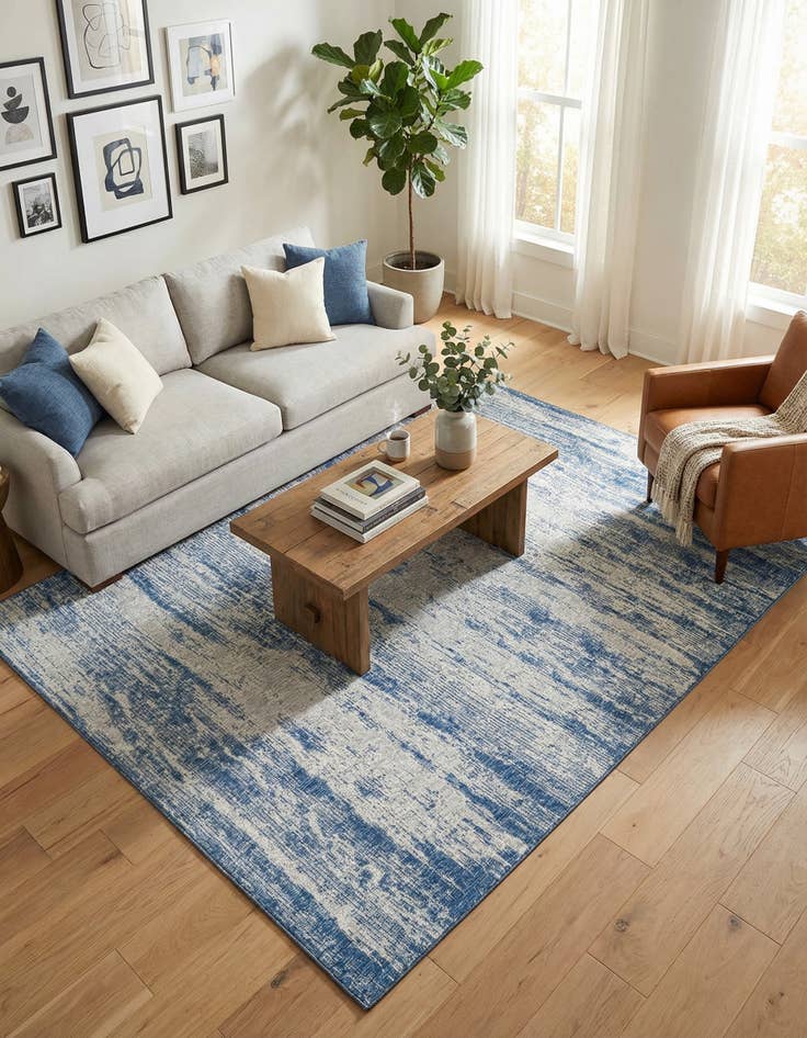 Detail image of 7' 10 x 11' Easy-Clean Modern Indoor / Outdoor Rug