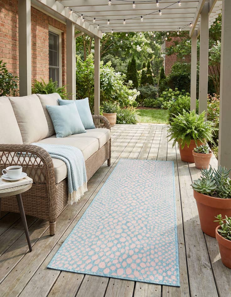 Detail image of 2' x 6' Easy-Clean Jill Zarin Cape Town Indoor / Outdoor Runner Rug