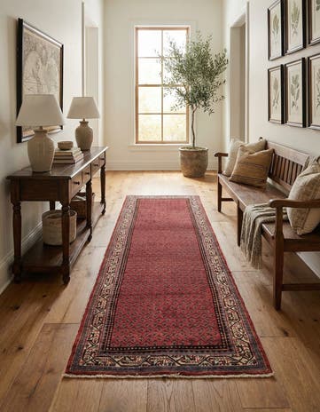 3' 6 x 10' 7 Hand Knotted Botemir Persian Wool Runner Rug