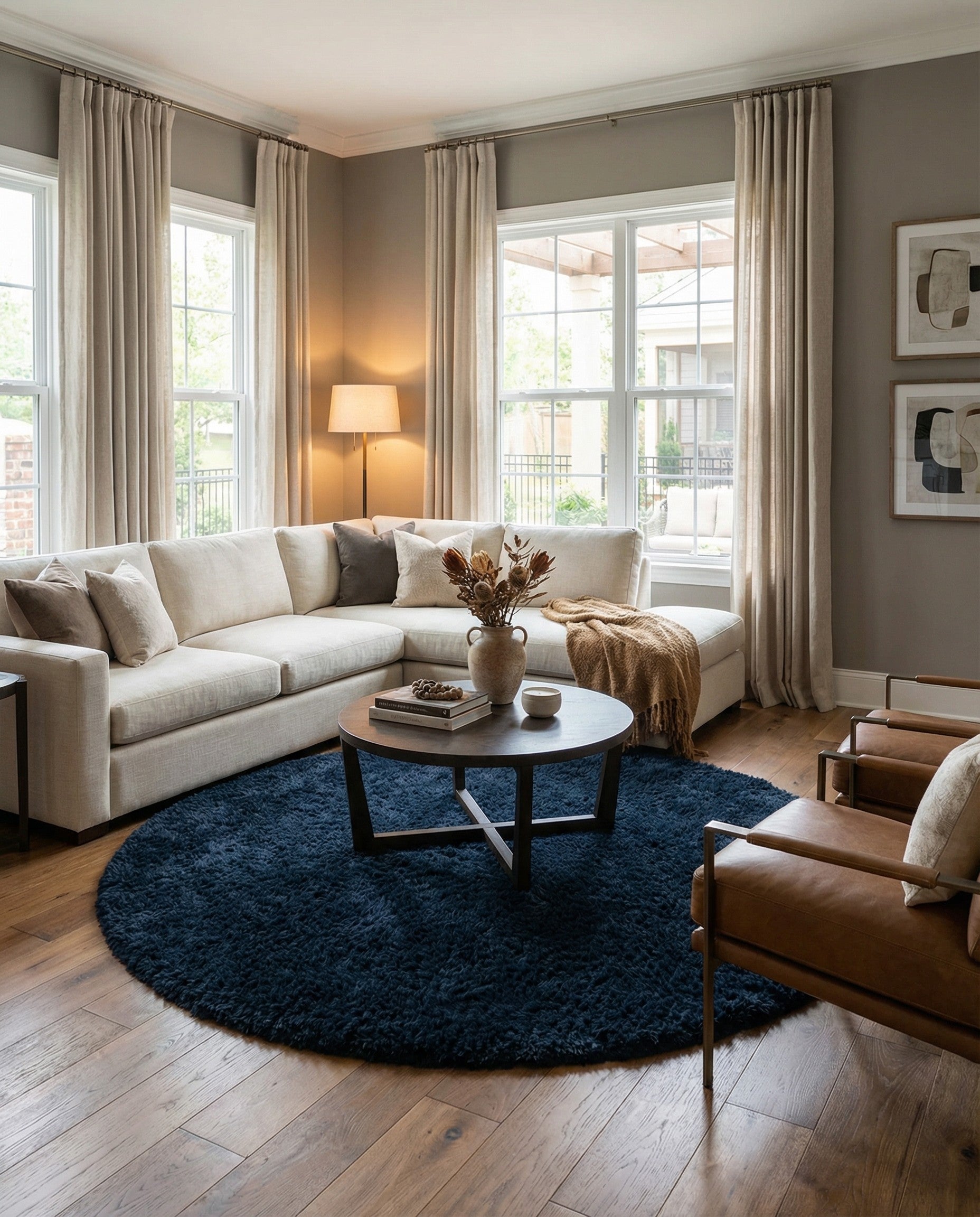  8' x 8' Infinity Shag Round Rug