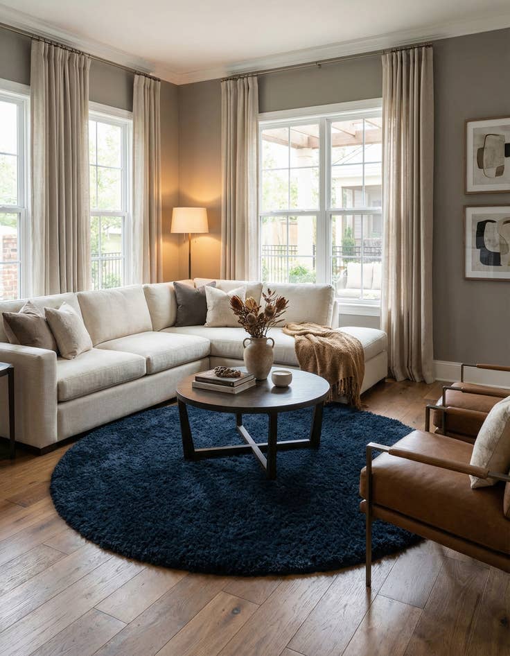 Detail image of  8' x 8' Infinity Shag Round Rug